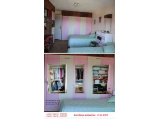 Lot armoire 2 portes + armoire 3 portes 39,00