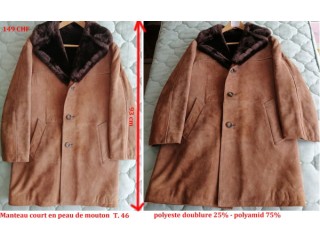 Manteau cour en peau mouton 149.00