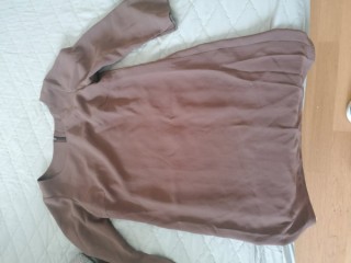 Robe manches longues marron