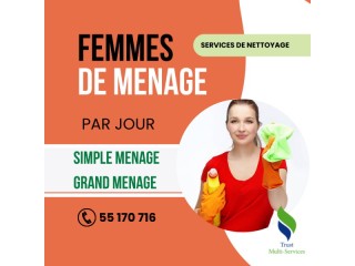 Vous cherchez une femme de ménage par jour A La Marsa ?