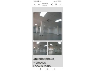 ANKORONDRANO LOCAUX À PARTIR DE 100M2 NEIFS AVEC ASCENSEUR ET GROUPE ELECTORGENE EN BORD DE ROUTE PRINCIPALE